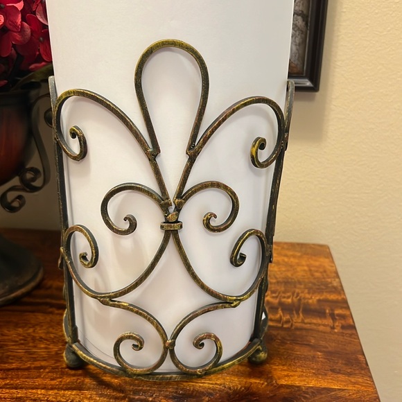 Candleholder ~ Metal with a Scroll Design - Picture 7 of 15